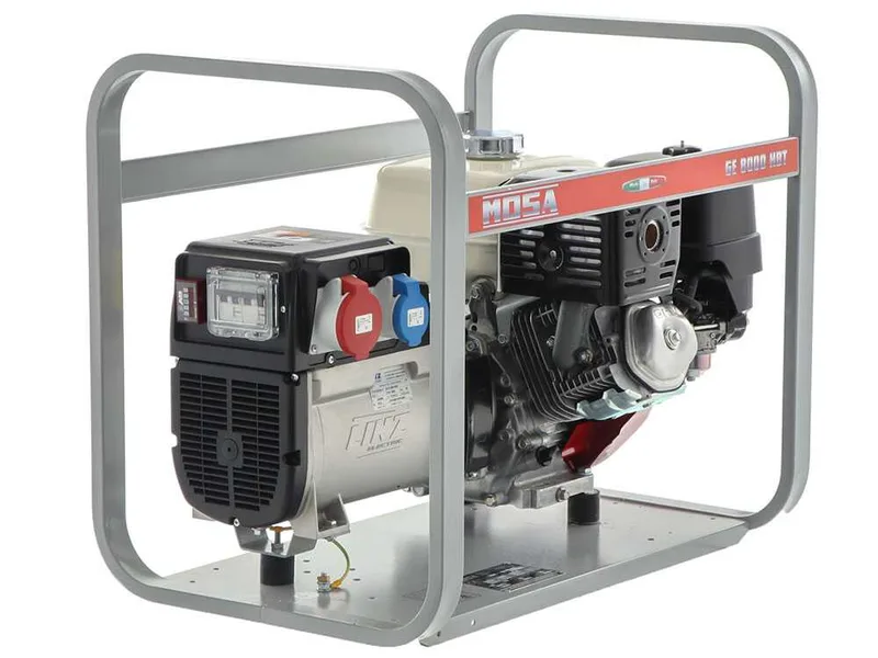 MOSA GE 8000 HBT - Groupe électrogène 6.4 KW triphasé - Alternateur italien - Moteur Honda GX390