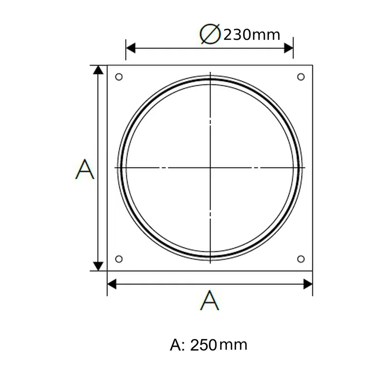 Schiedel plaque de base montage au sol pour coude avec pied de support Ø180 mm brillant