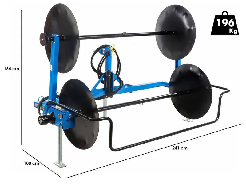 Zanon AVR-250 - Enrouleur de filets pour olives - Moteur hydraulique - Support double bobine inclus