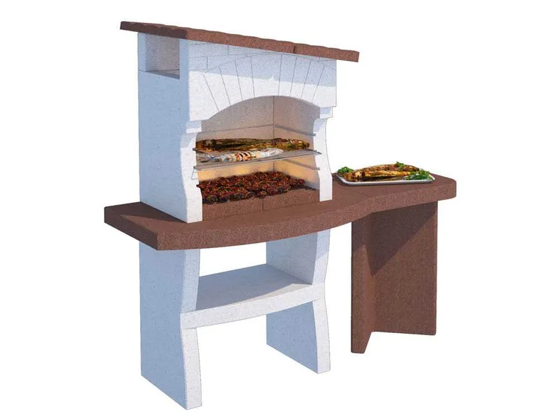 Linea VZ Portofino - Barbecue à bois et charbon en maçonnerie