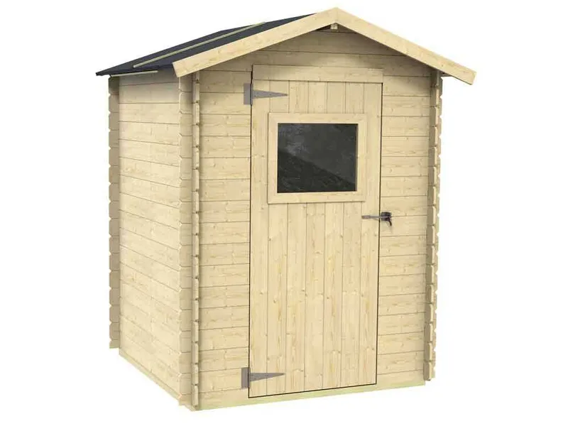 Alce Flavia 146x130 - Abri de jardin en bois - Avec fenêtre frontale - 146x130x194 cm
