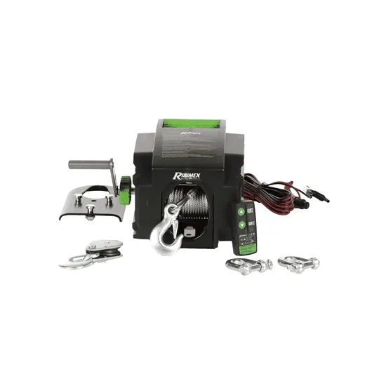Ribimex PE12V/T1 - Treuil électrique à batterie 12 V - Avec télécommande