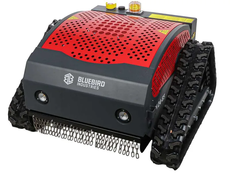 Blue Bird FM 24-65 - Robot de débroussaillage à chenilles hybride (thermique + batterie) - Radiocommandé
