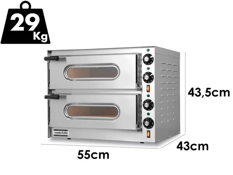 Resto Italia Small G2 - Four électrique à pizza - Double chambre