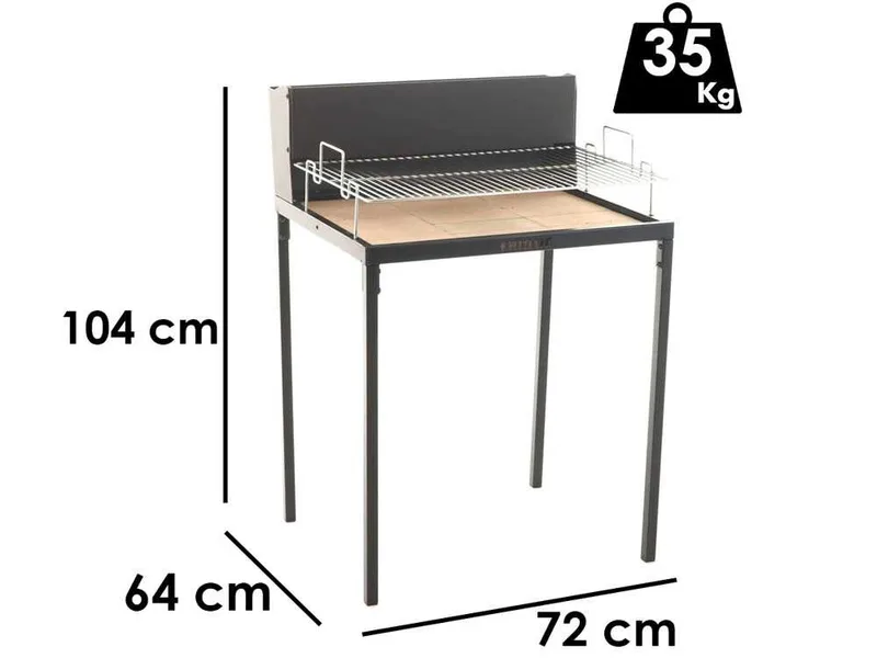 Famur BK7 Light - Barbecue à bois et charbon