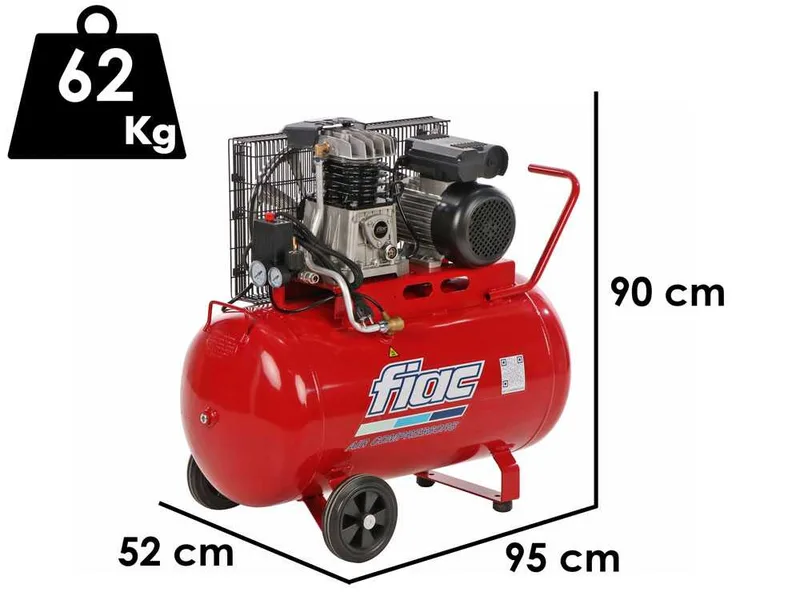 Fiac AB 100/3 MC R3000 FC - Compresseur d'air électrique monophasé à courroie - Moteur 3 CV - 100 L
