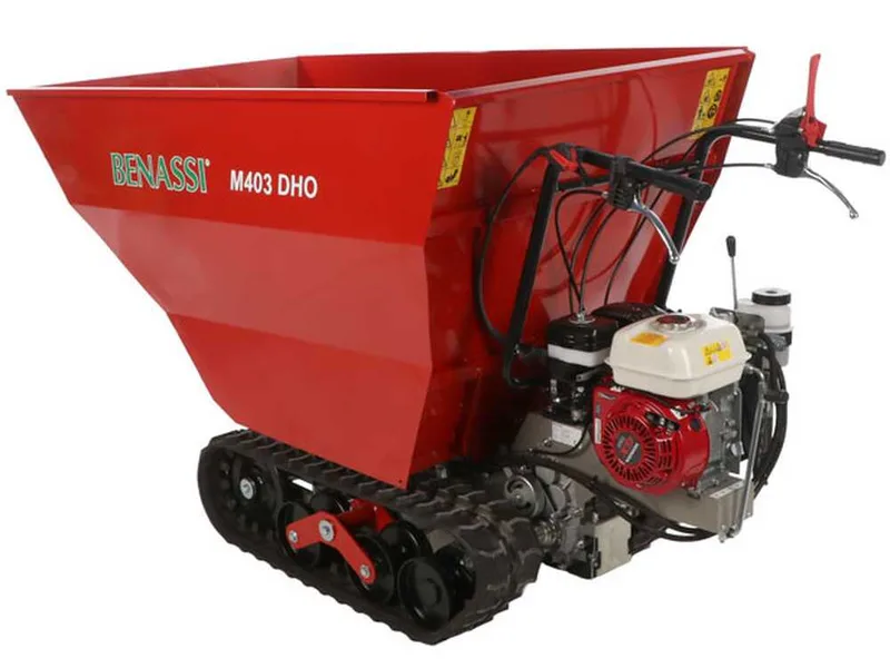 Benassi M403DHO - Brouette à chenilles - Benne hydraulique dumper - Capacité 400 kg