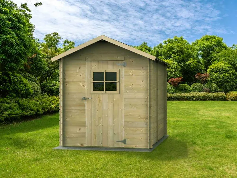 Alce Gaeta 178x218 - Abri de jardin en bois - Avec fenêtre frontale - Gaeta 178x218x205 cm