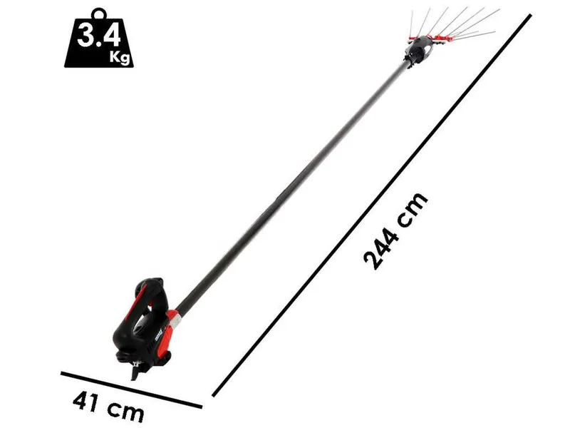 Peigne vibreur électrique à batterie Infaco V5000P3EF sur perche fixe de 250 cm - Batterie à dos incluse
