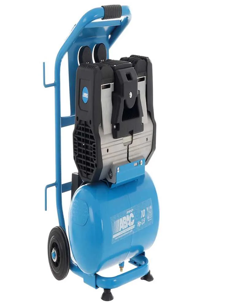 Abac silverstone OS15P - Compresseur d'air électrique monophasé silencieux, sans huile - Moteur 1,5 CV - 10 L