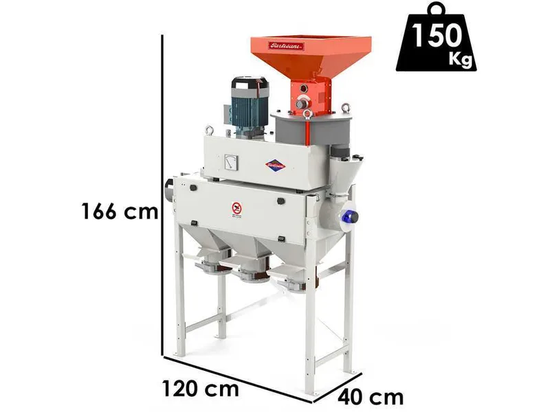 Partisani Combi Junior - Moulin électrique avec meules en pierre - Triphasé