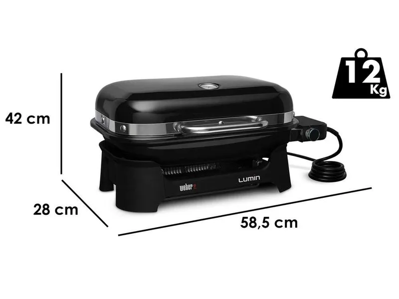 Weber Lumin Compact Black - Barbecue électrique portable
