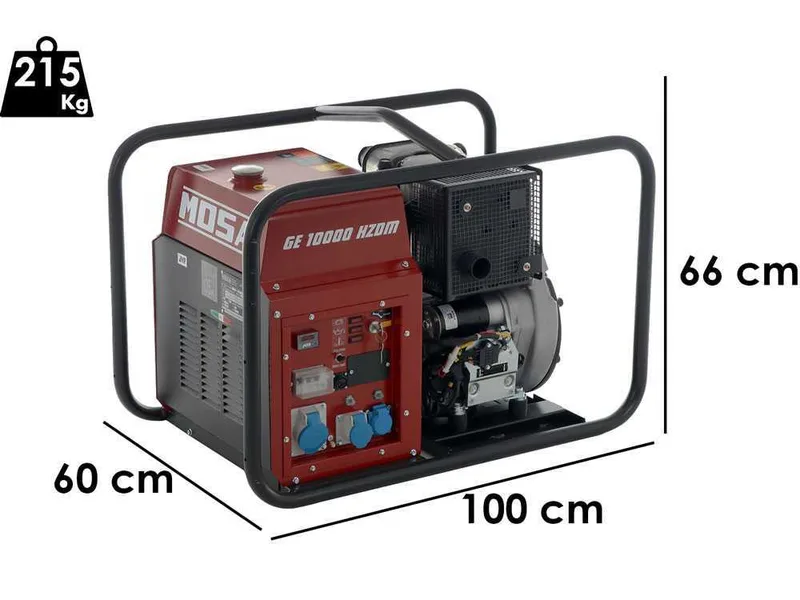 Mosa ge 10000 hzdm - Groupe électrogène diesel 9 KW - Continu 8.1 kW Monophasé - Moteur Hatz 1D90