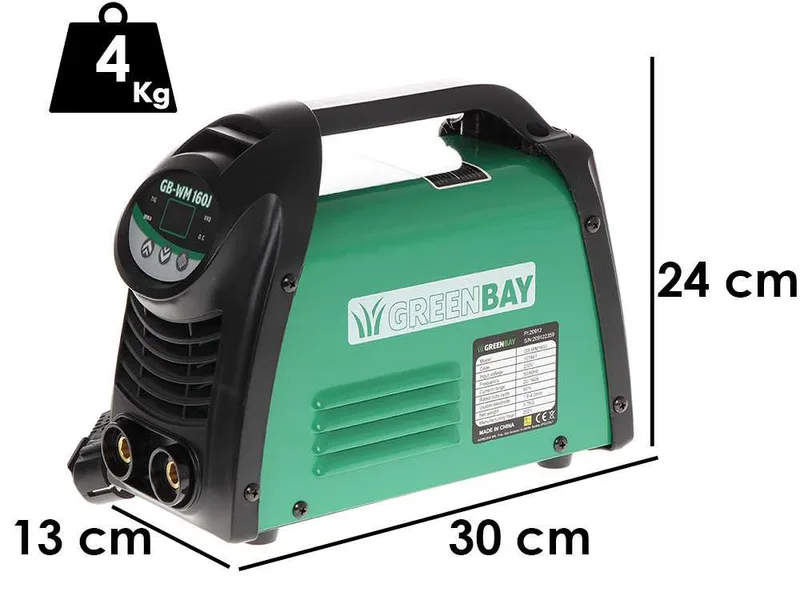 Poste à souder inverter à électrode à courant continu greenbay gb-wm 160J - 160A - avec Kit mma