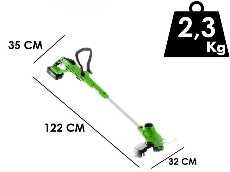Greenworks G24LT28 - Coupe-bordures à batterie - 24 V 10 Ah