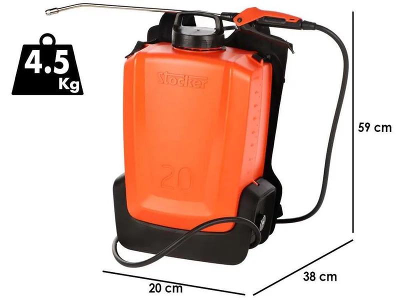 Stocker Ergomist 20 - Pompe de pulvérisation à dos à batterie - Cuve 20 L - 21 V - sans batteries