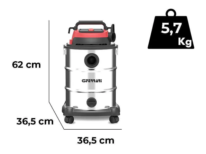 G3 Ferrari Fusto - Aspirateur eau et poussière - Bidon 30 L