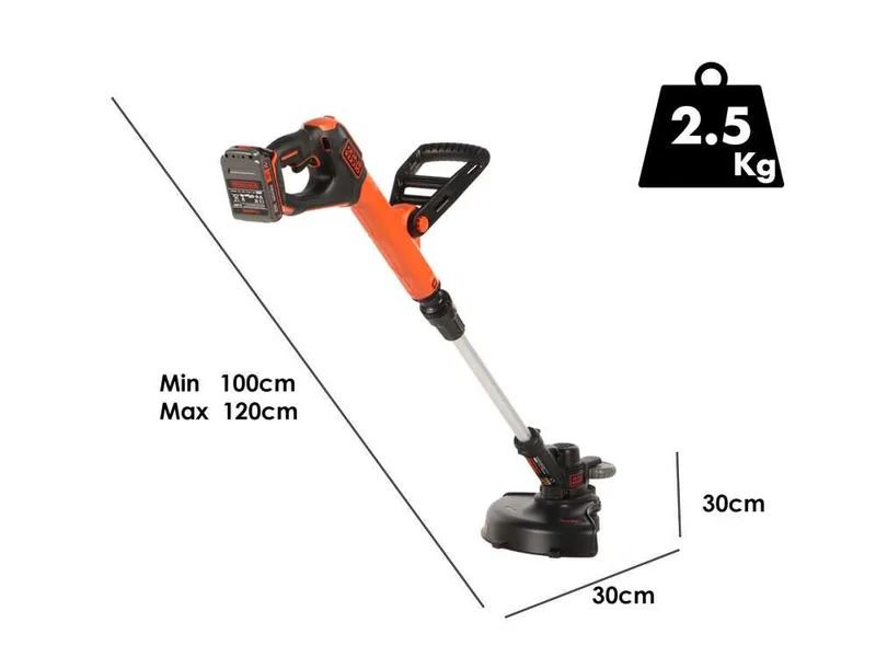 Black & Decker STC1820EPC-QW - Coupe-bordure à batterie 18V 2Ah + une batterie 18V 2Ah