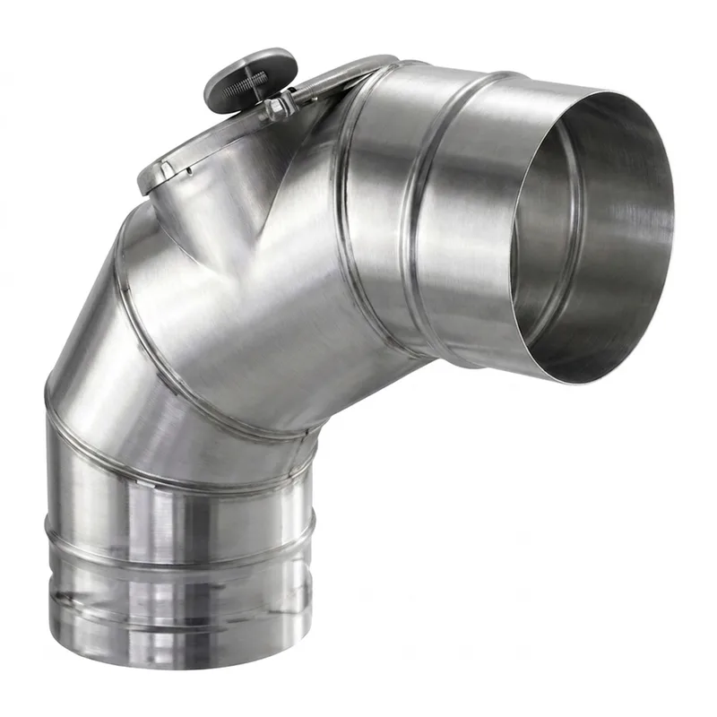 Schiedel Coude PPL 85° pour PPL Ø 200 mm avec fermeture de révision pour fioul/gaz