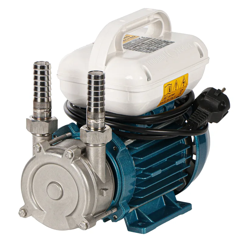 Tellarini ALM 20-SR - Pompe électrique de transfert d'huile en acier inoxydable - Raccord droits en acier inoxydable - Monophasé - 230V - Choisissez vos raccords