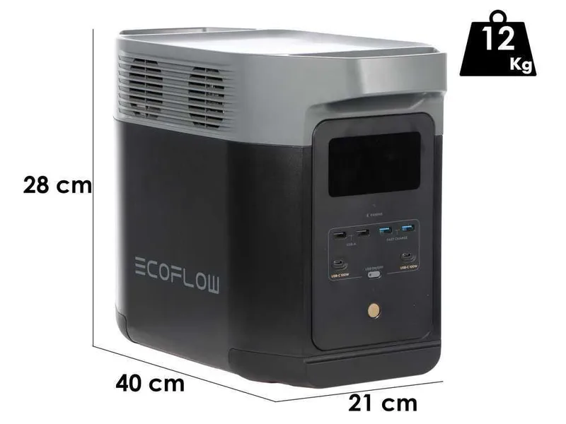 EcoFlow Delta 2 - Batterie PowerStation Portable - 1800 W - 1024 Wh/51.2V