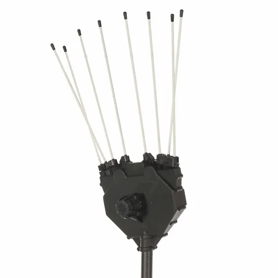 Oliviero Flex-PPF12 Premium - Peigne vibreur électrique à batterie - Perche en carbone fixe 250 cm