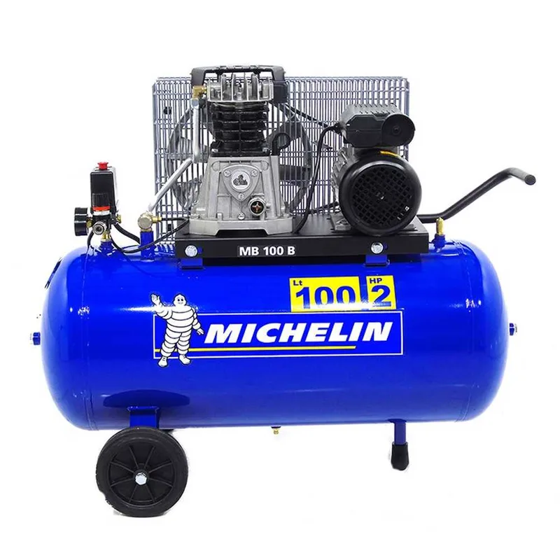 Michelin MB 100 B - Compresseur d'air électrique monophasé à courroie - Moteur 2 CV - 100 L