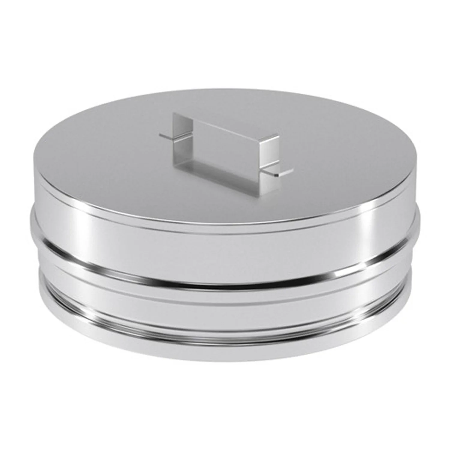 Schiedel ICS couvercle de fermeture pour raccordement tuyaux Ø180 mm double paroi brillant