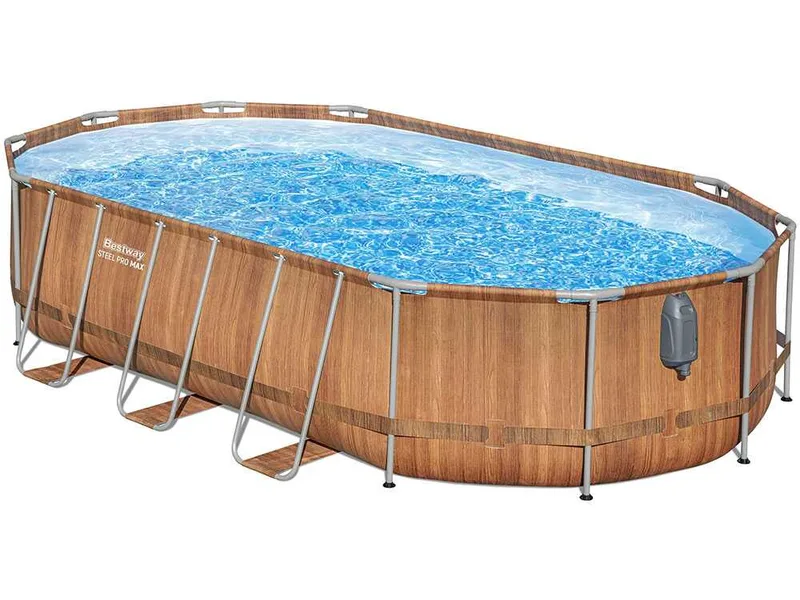 Bestway Steel Pro Max Comfort Jet 56719 - 610x366x122 cm - Piscine ovale avec système hydromassage