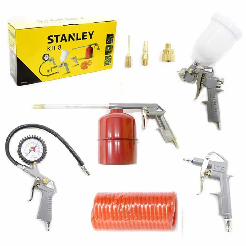 Kit Accessoires pneumatiques 8 pièces pour compresseur – Stanley