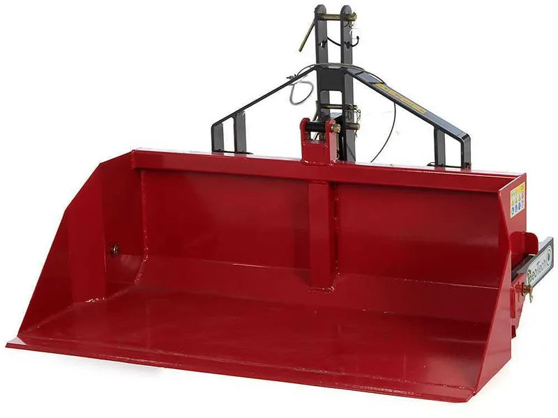 Godet arrière pour tracteur GeoTech avec lame de 100 cm - Série médium - Capacité 300 kg