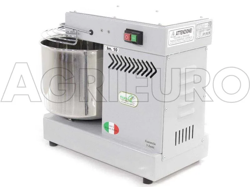 Pétrin à spirale électrique Famag IM 10 d'une capacité de pétrissage de 10 Kg - Gris