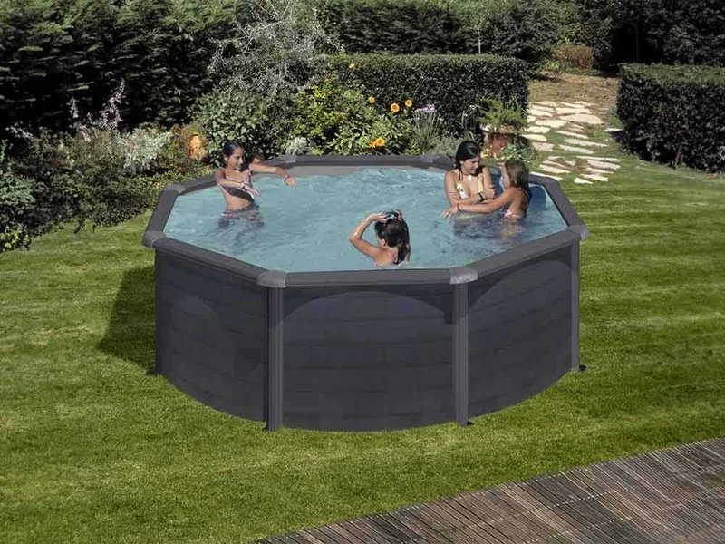 Gre Kea Ronde Ø350 x 120 cm - Piscine hors-sol en acier
