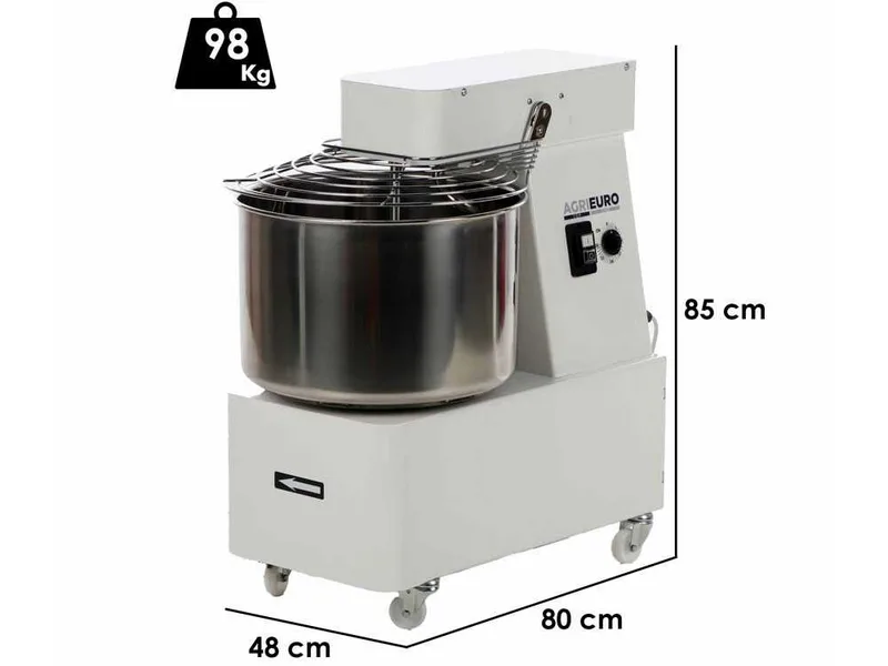 Mixer 5000 T - Pétrin à spirale - Capacité 40Kg - Triphasé