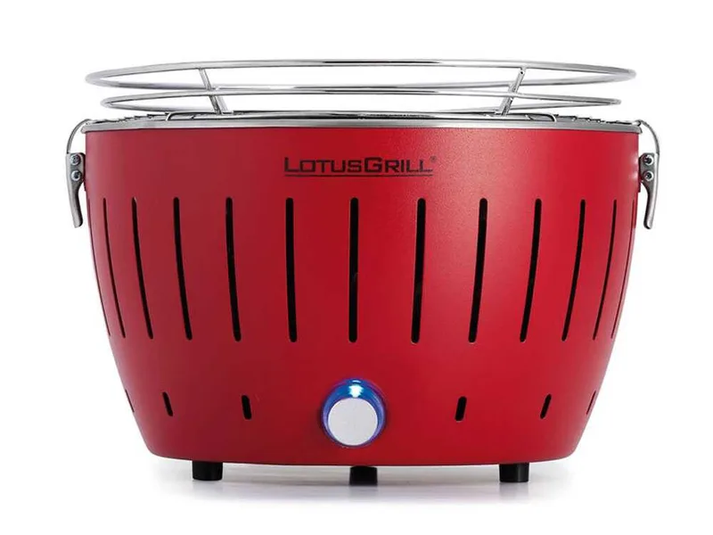 LotusGrill LG G28 U RD - Barbecue portable pour l'extérieur Mini - Coque rouge