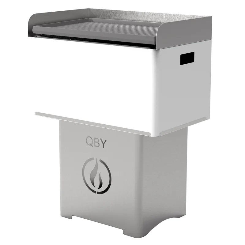 Linea VZ QBY Blanc - Barbecue pyrolitique à pellet transportable