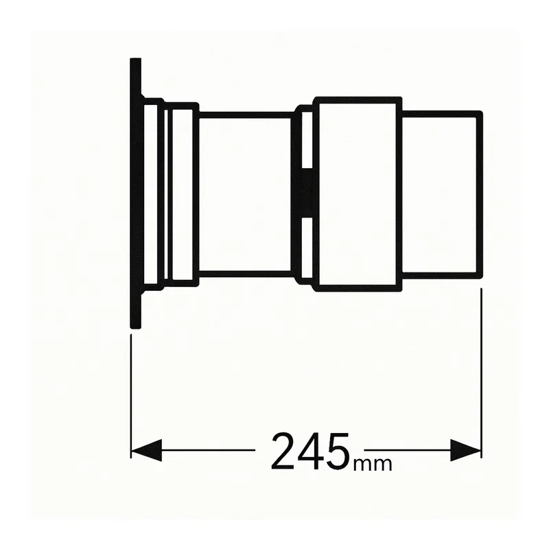 Schiedel raccord Ø130 mm simple paroi, recoupable pour PRIMA PLUS Ø130 mm mat