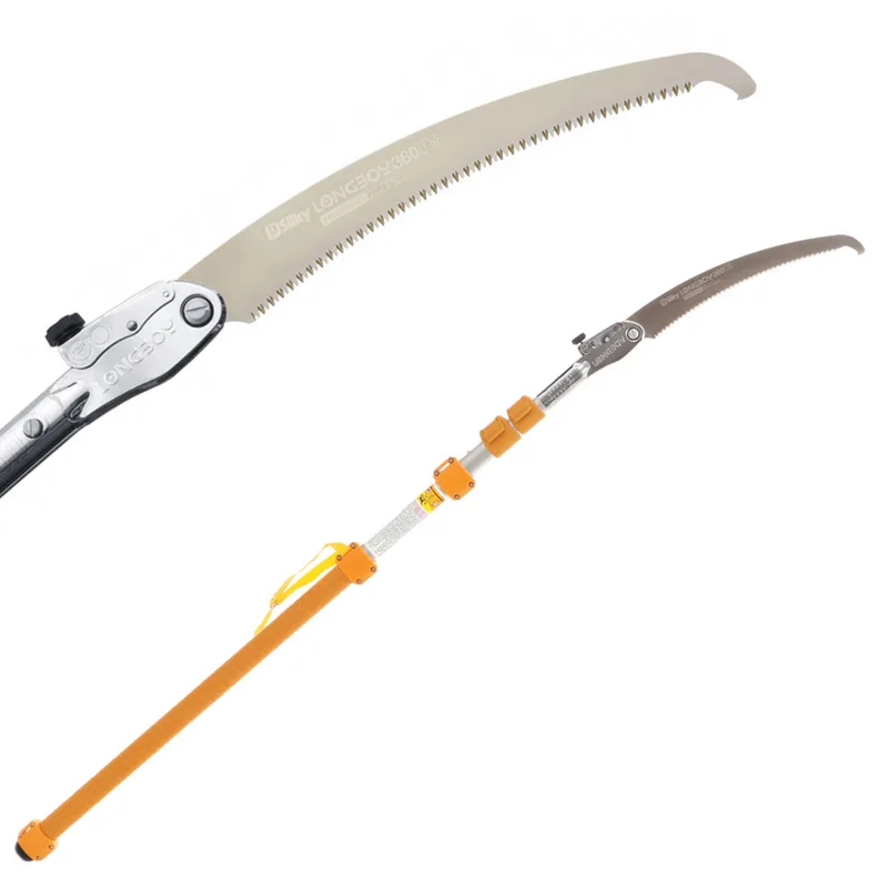 Scie de jardin professionnelle sur perche télescopique en aluminum silky longboy 360 - perche de 3,60M