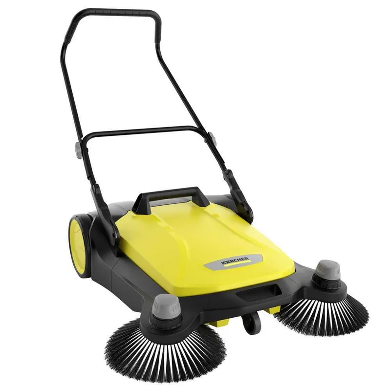 Kärcher S 6 Twin - Balayeuse manuelle à poussée avec bac de ramassage régulateur de hauteur - compartiment de récolte 38 Lt