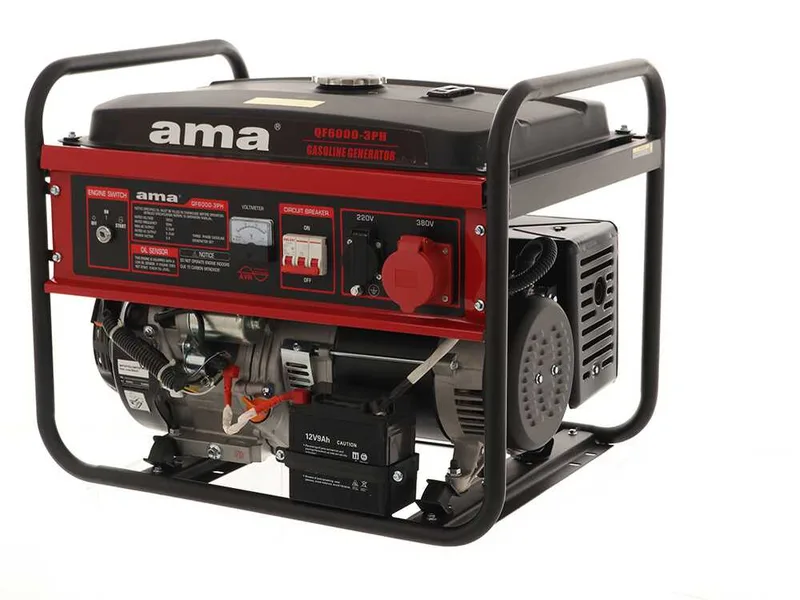 AMA QF6000 3PH - Groupe électrogène 6.5 kW triphasé à essence - Générateur de courant