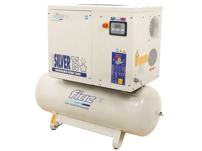 Fiac New Silver 15/300 - Compresseur rotatif triphasé à vis silencieux - Moteur 15 HP