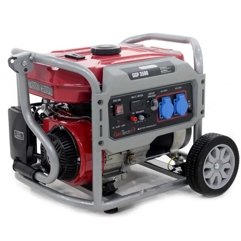 GeoTech Pro GGP 3500 - Groupe électrogène sur chariot avec AVR 3 kW - Continue 2.8 kw Monophasé