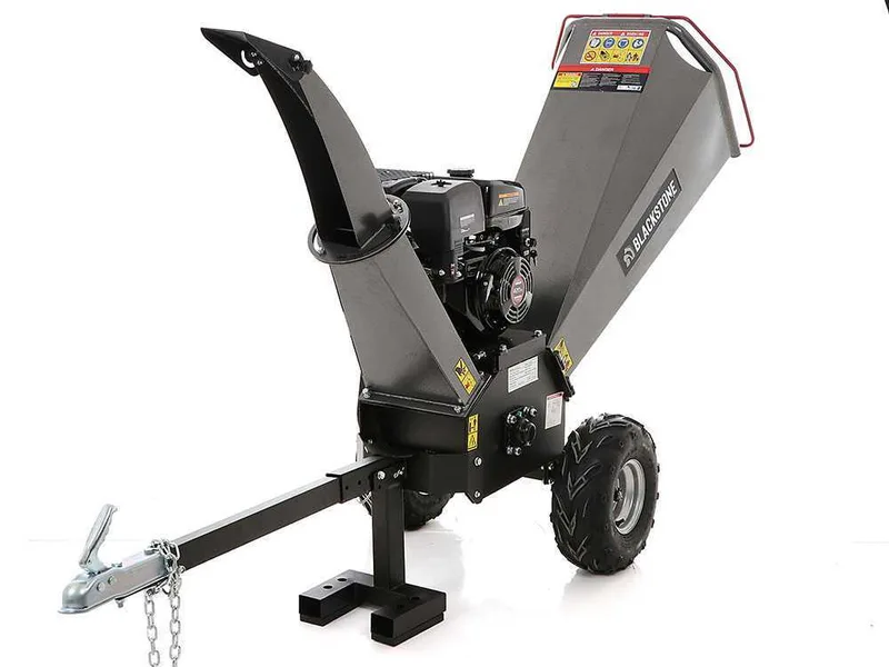 BlackStone BC 1500 LE - Broyeur de branches thermique professionnel - Moteur essence Loncin 15 CV