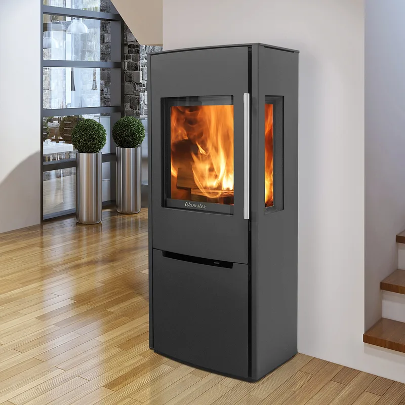 Wamsler Pylon 3G poêle à bois en acier noir