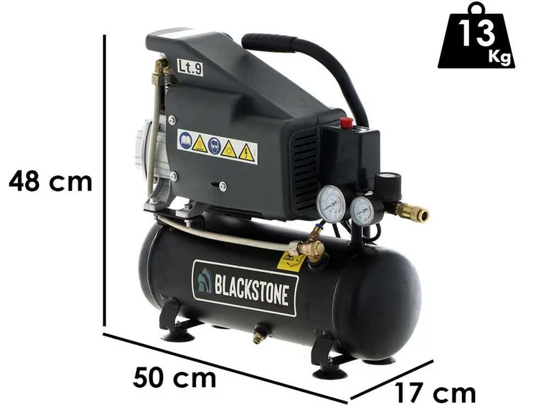 BlackStone LBC 09-15 - Compresseur électrique portatif - Réservoir 9 Litres - Pression 8 bar