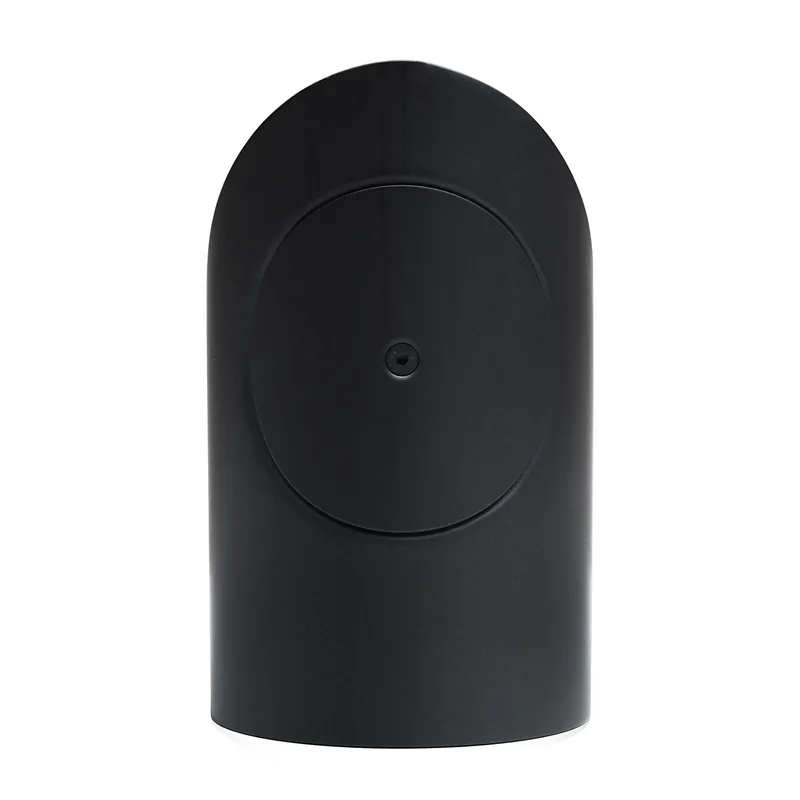 Raik Basic coude de tuyau de fumée 150mm noir 90° – 2 pièces avec porte poli pour tuyau de fumée / conduit de fumée