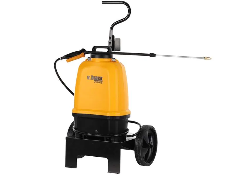 Volpi v-black vita 16 - Pulvérisateur électrique à batterie à dos sur chariot - Avec tuyau de 2 m
