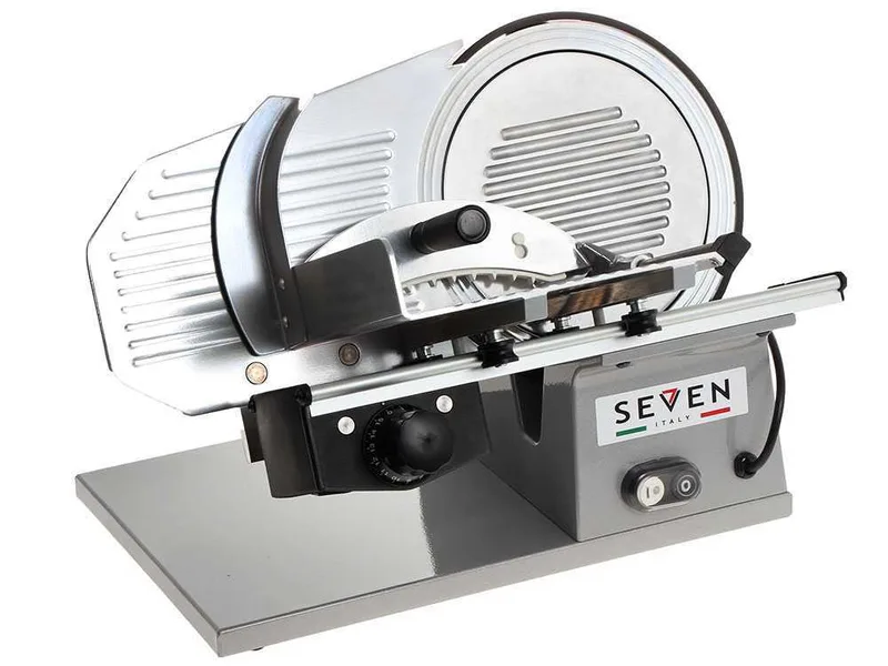 Seven Italy PS 250 PRO Silver - Trancheuse avec lame de 250 mm - affûteur compris - 180 Watts