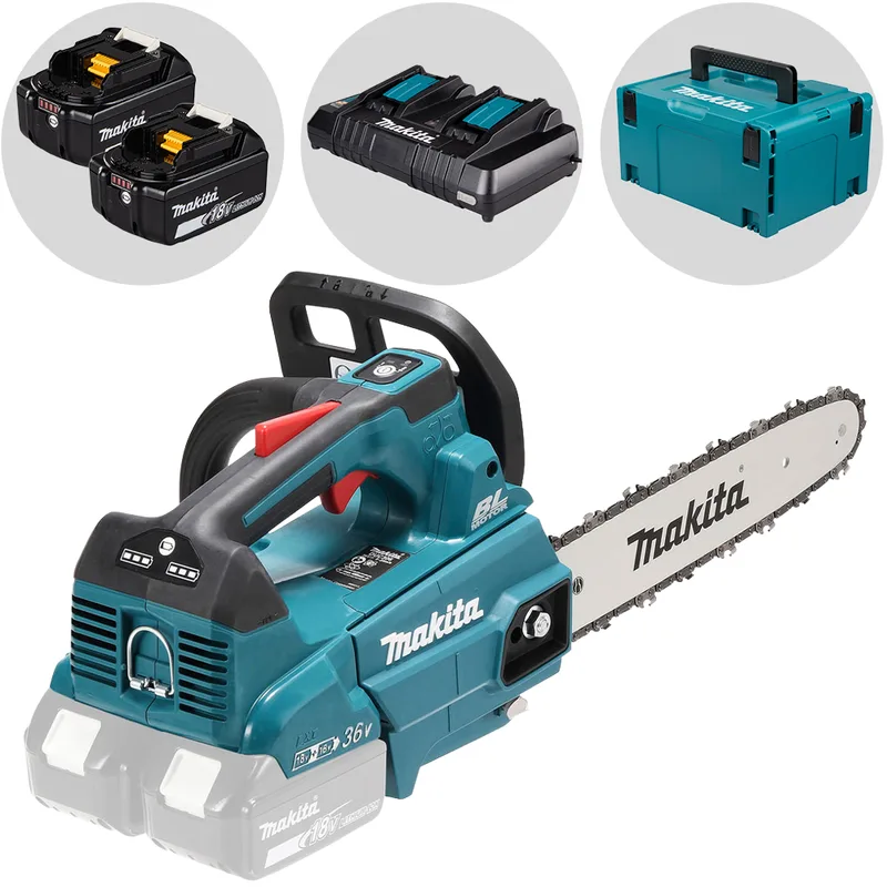 Makita DUC306Z - Tronçonneuse électrique à batterie - 2 x 18 V 6 Ah - Guide de 30cm