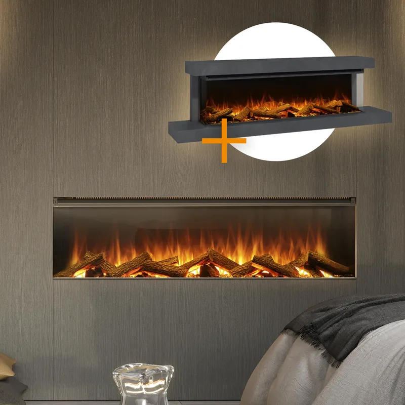 La Nordica Lumen 1600 Cheminée électrique LED anthracite
